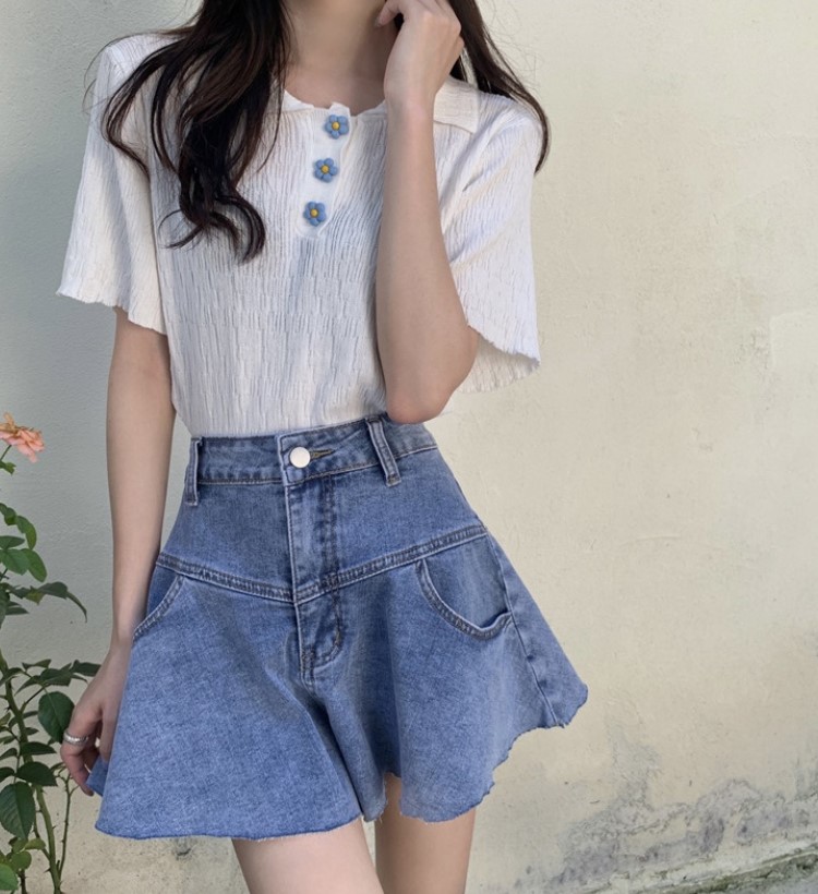 Chunyu✨炫彩花卉刺绣层叠针织上衣 2628#