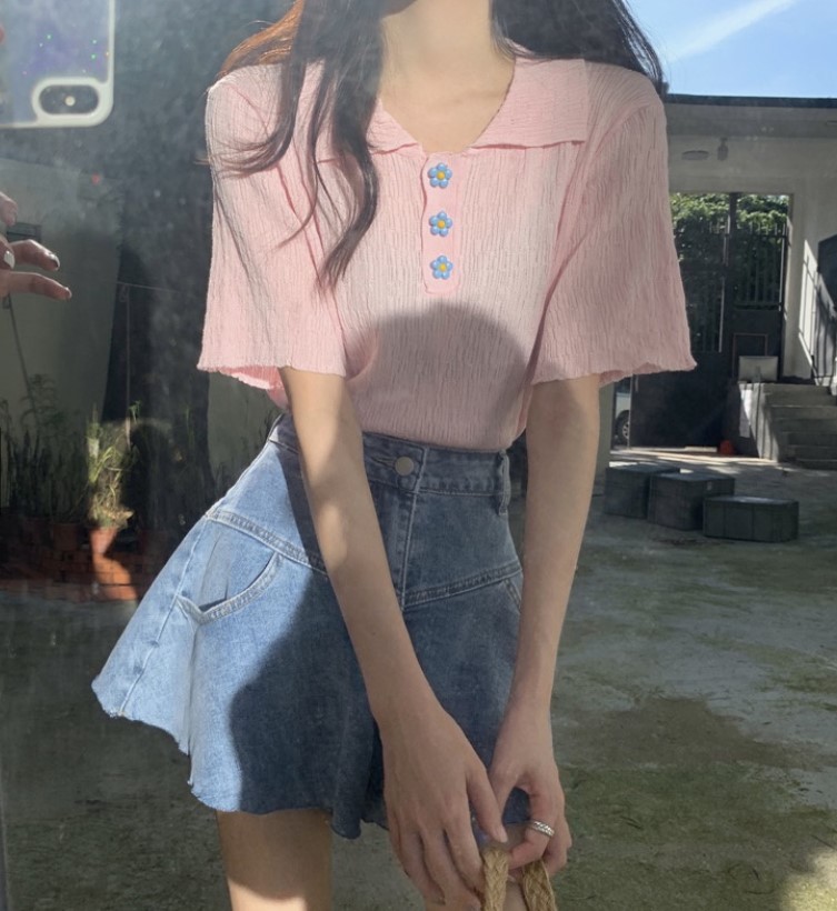 Chunyu✨炫彩花卉刺绣层叠针织上衣 2628#