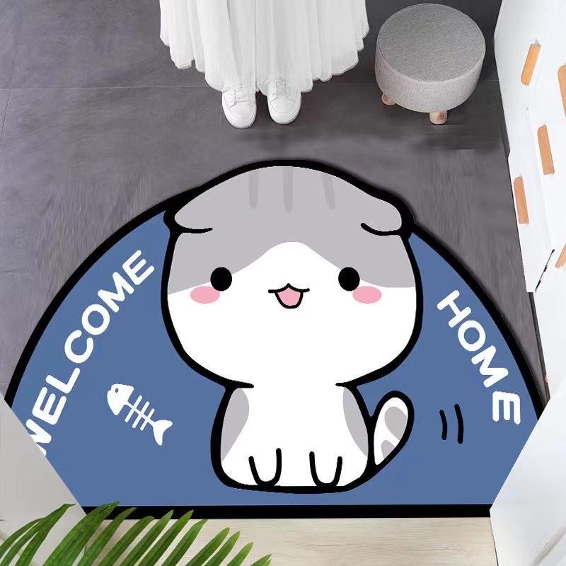 【chunyu】门垫、吸水垫、可爱图案门垫、浴室地毯、卧室地毯、厨房地毯、动物地毯 R101