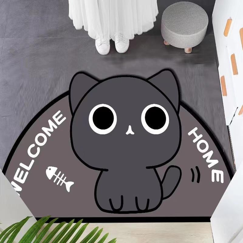 【chunyu】门垫、吸水垫、可爱图案门垫、浴室地毯、卧室地毯、厨房地毯、动物地毯 R101