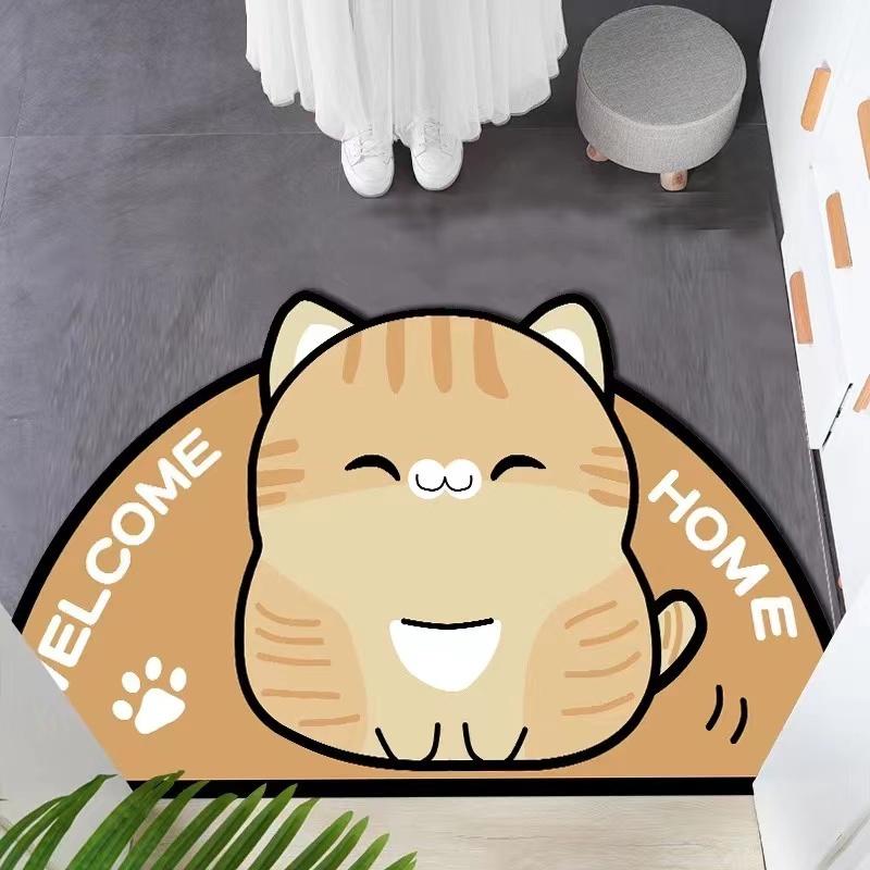 【chunyu】พรมเช็ดเท้า พรมซับน้ำ พรมเช็ดเท้าลายน่ารัก พรมห้องน้ำ พรมห้องนอน พรมห้องครัว พรมรูปสัตว์ ขนาด R101