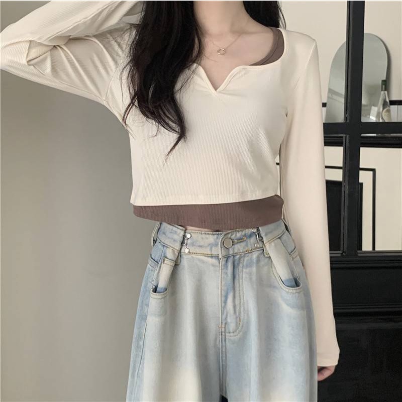 【chunyu】✨长袖上衣, 女士上衣, 长袖短款上衣 时装60106-1#