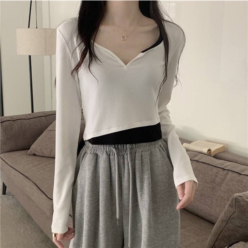 【chunyu】✨长袖上衣, 女士上衣, 长袖短款上衣 时装60106-1#