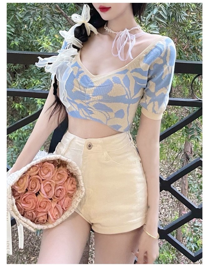 Chunyu✨亮色半袖短款上衣 A985-1#