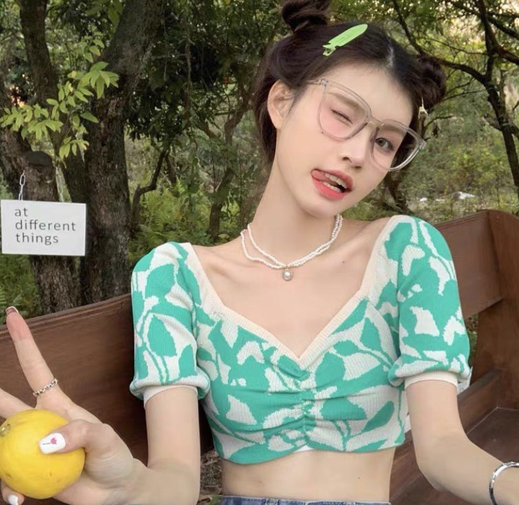 Chunyu✨亮色半袖短款上衣 A985-1#