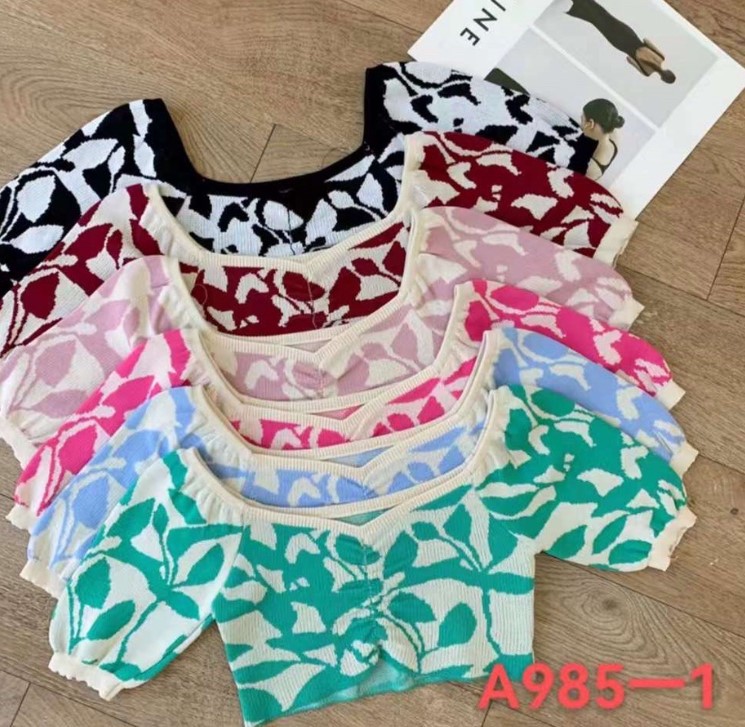 Chunyu✨亮色半袖短款上衣 A985-1#