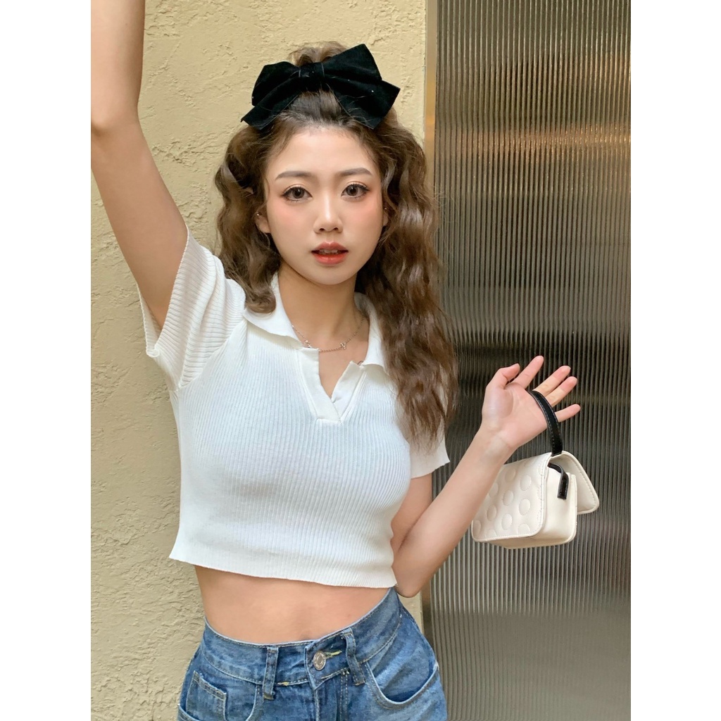 【chunyu】✨醒目彩色七分上衣极简领 3238#