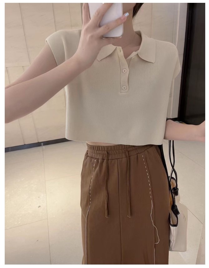 Chunyu✨韩版无袖衬衫 极简色泽香甜松脆型8870#