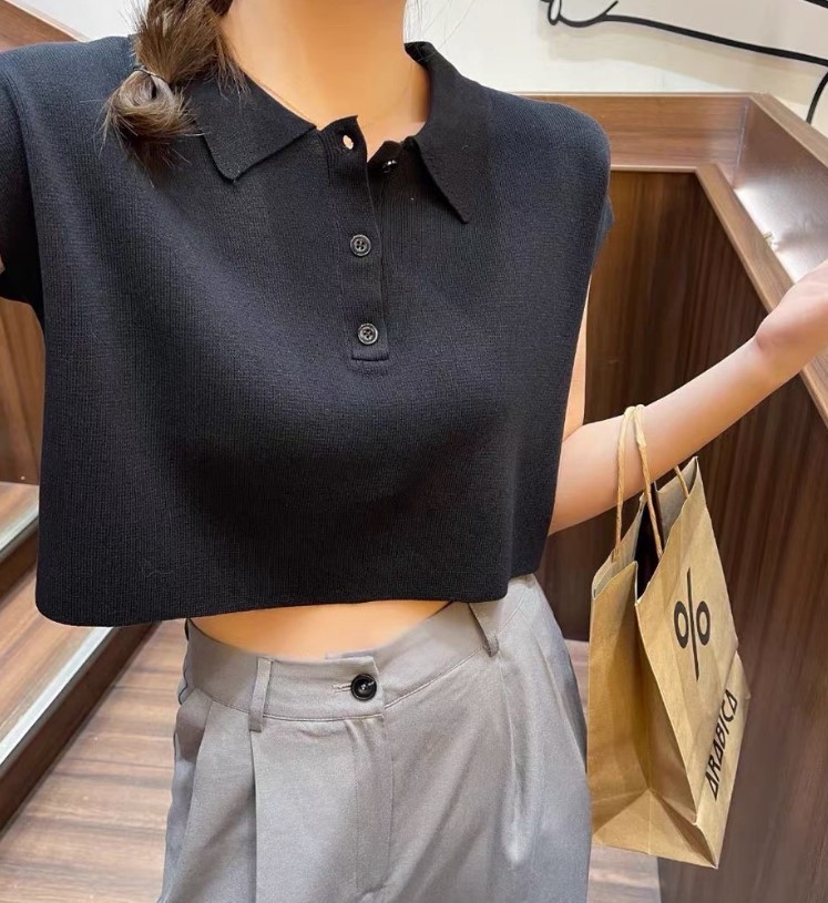 Chunyu✨韩版无袖衬衫 极简色泽香甜松脆型8870#