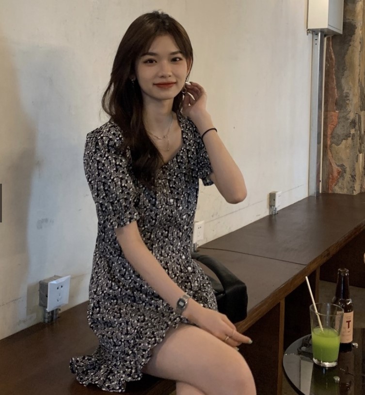 Chunyu✨极简碎花连衣裙 韩版连衣裙22169#