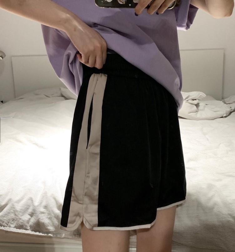 Chunyu✨亮面面料短裤短裤韩版裤22150#