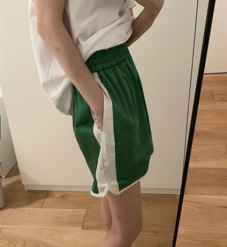Chunyu✨亮面面料短裤短裤韩版裤22150#