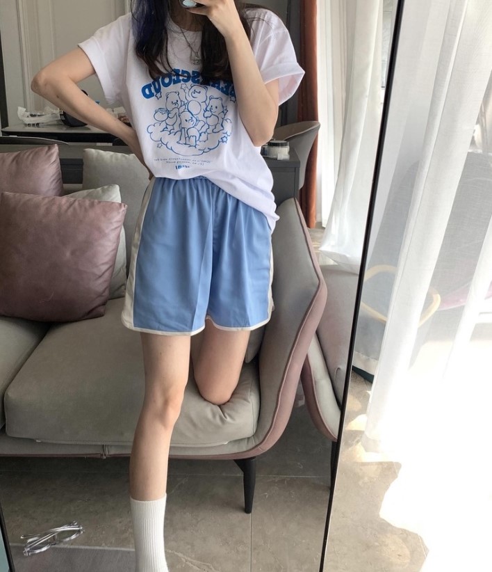 Chunyu✨亮面面料短裤短裤韩版裤22150#