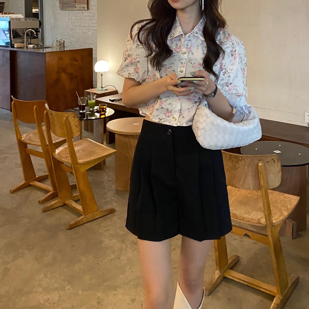 【chunyu】✨褶皱喇叭短裤 可爱韩风22011#