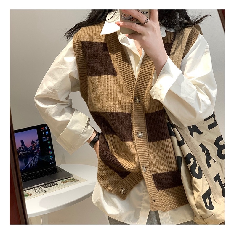 【chunyu】✨复古衬衫背心大地色M0605#