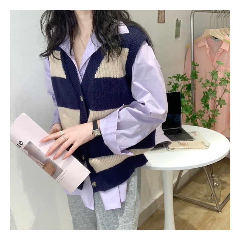 【chunyu】✨复古衬衫背心大地色M0605#