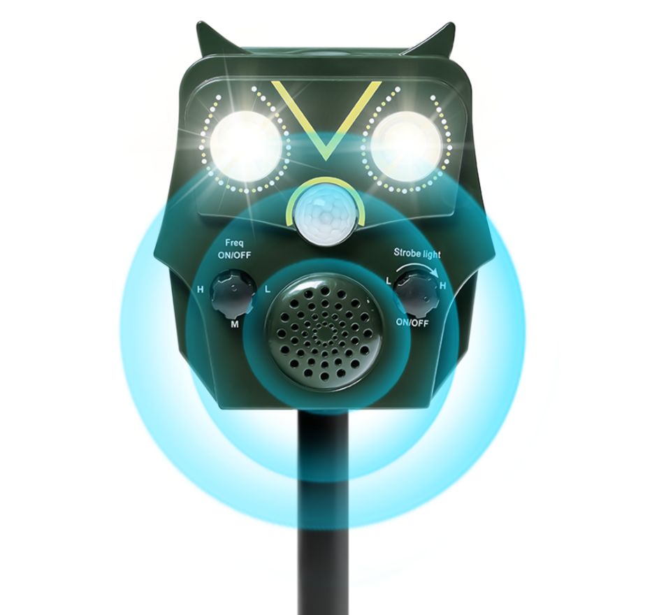 Citybee 猫驱赶器 超声波动物驱赶器 猫驱赶器 花园 - 5种模式，带PIR传感器 LED防水 狗驱赶器 猫驱赶器 驱赶猫、狗、鸟、狐狸、老鼠 花园和室外使用