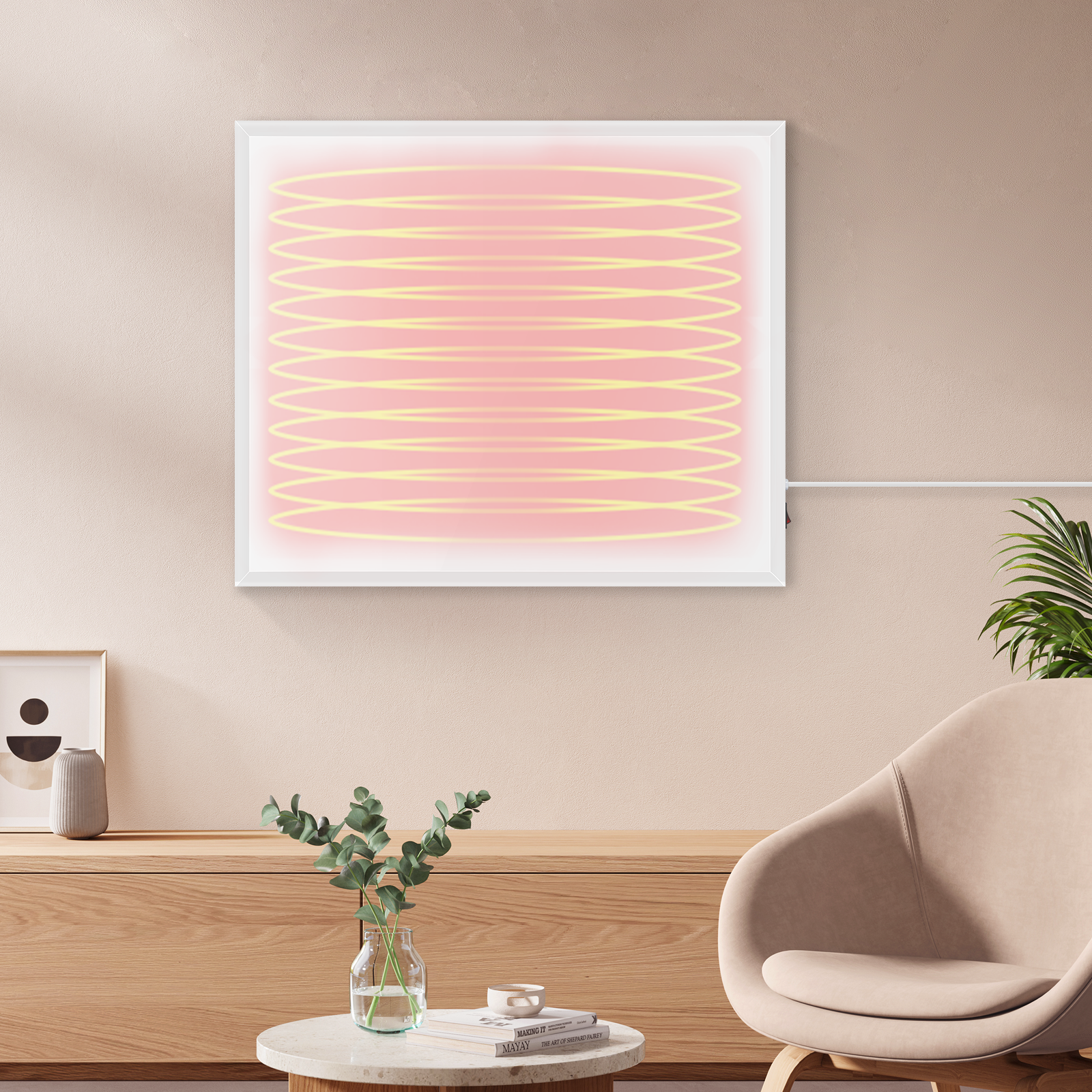 Energy-Saving Infrared Wall Heater - 290W Electric Wall-Mounted Electric Heater for Bathroom with Overheat Protection