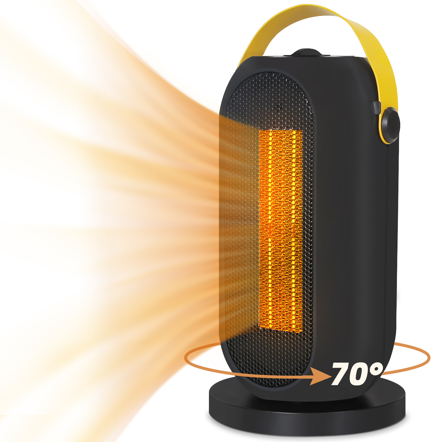 暖风机 节能 供暖 静音 - PTC 陶瓷暖风机 1200W 室内电暖器 带过热保护功能，便携式电暖器 浴室