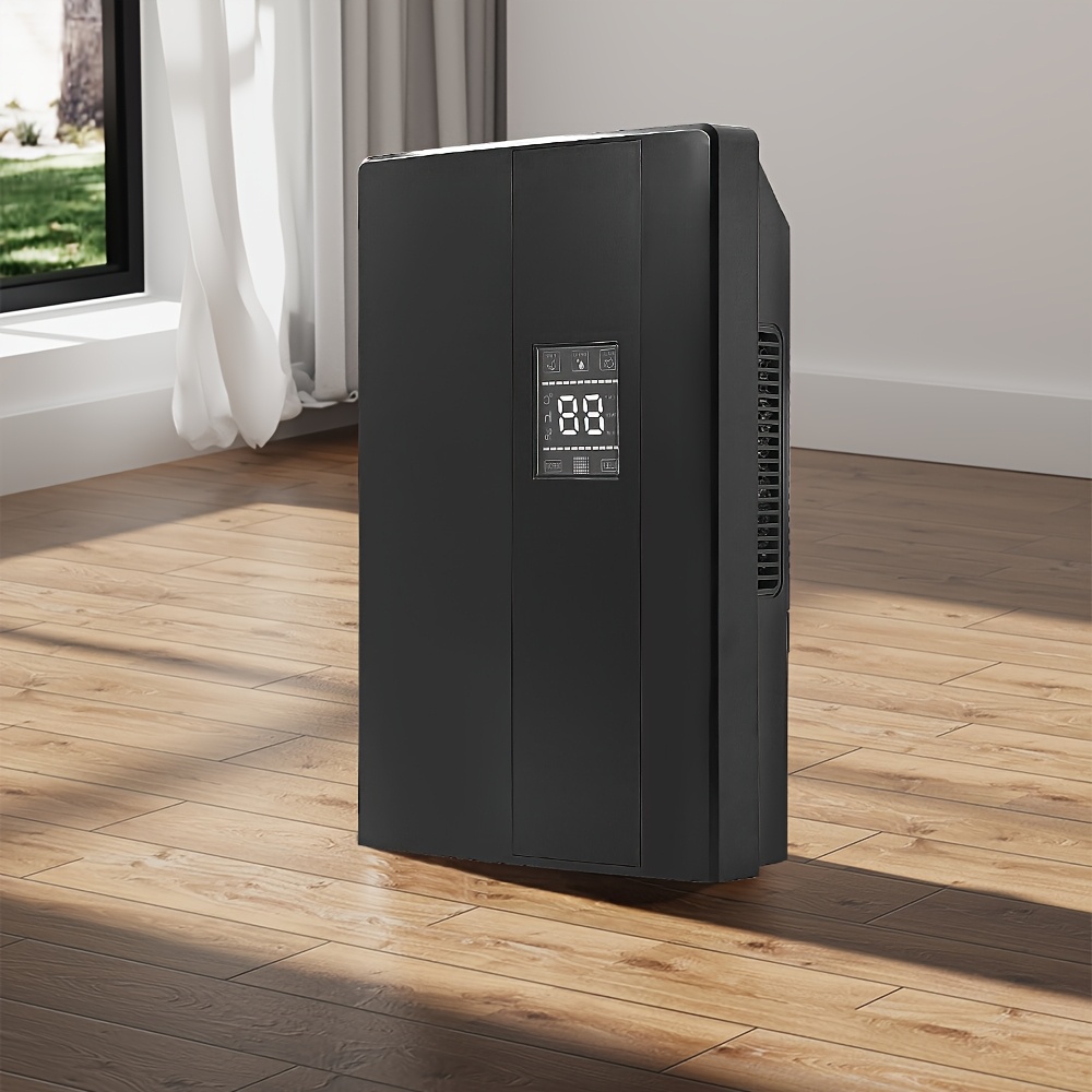 2200毫升静音除湿机，带水箱灯 - 65瓦 220-240伏 50赫兹 自动关闭 可拆卸水箱 可编程定时器长达24小时