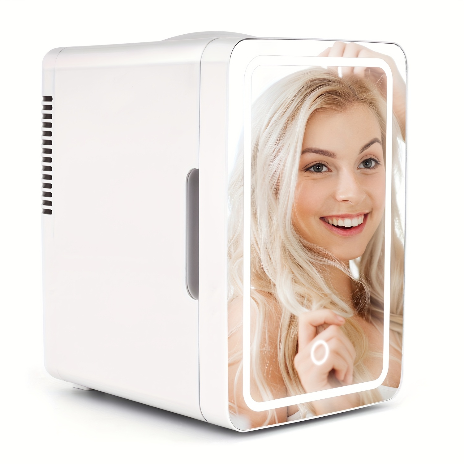 迷你便携式6L小冰箱，美容护肤恒温保存，车载家用多场景应用，静音设计，锁住清新美感更放心。