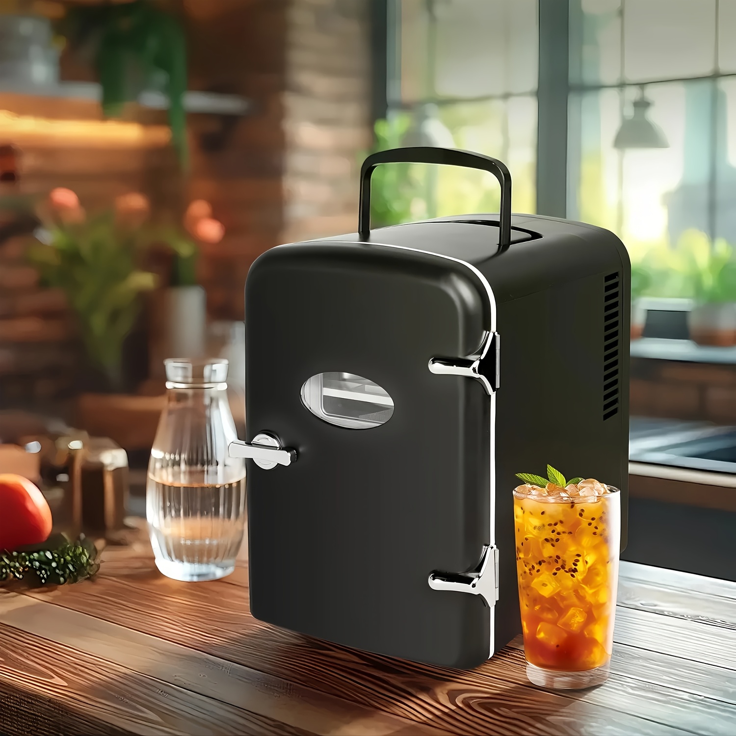 4 升迷你冰箱，家用车载双模式，静音节能，啤酒饮料冷藏箱