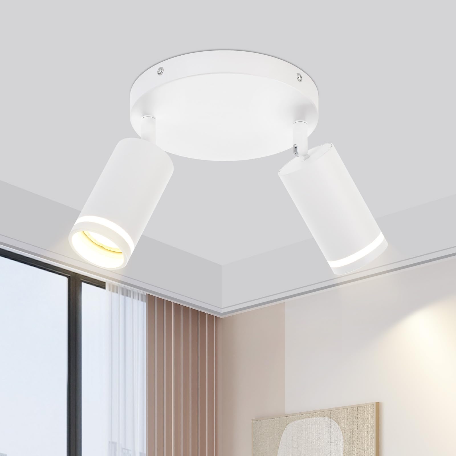 1,2,3,4,5,6头三号白/黑色圆盘GU10射灯