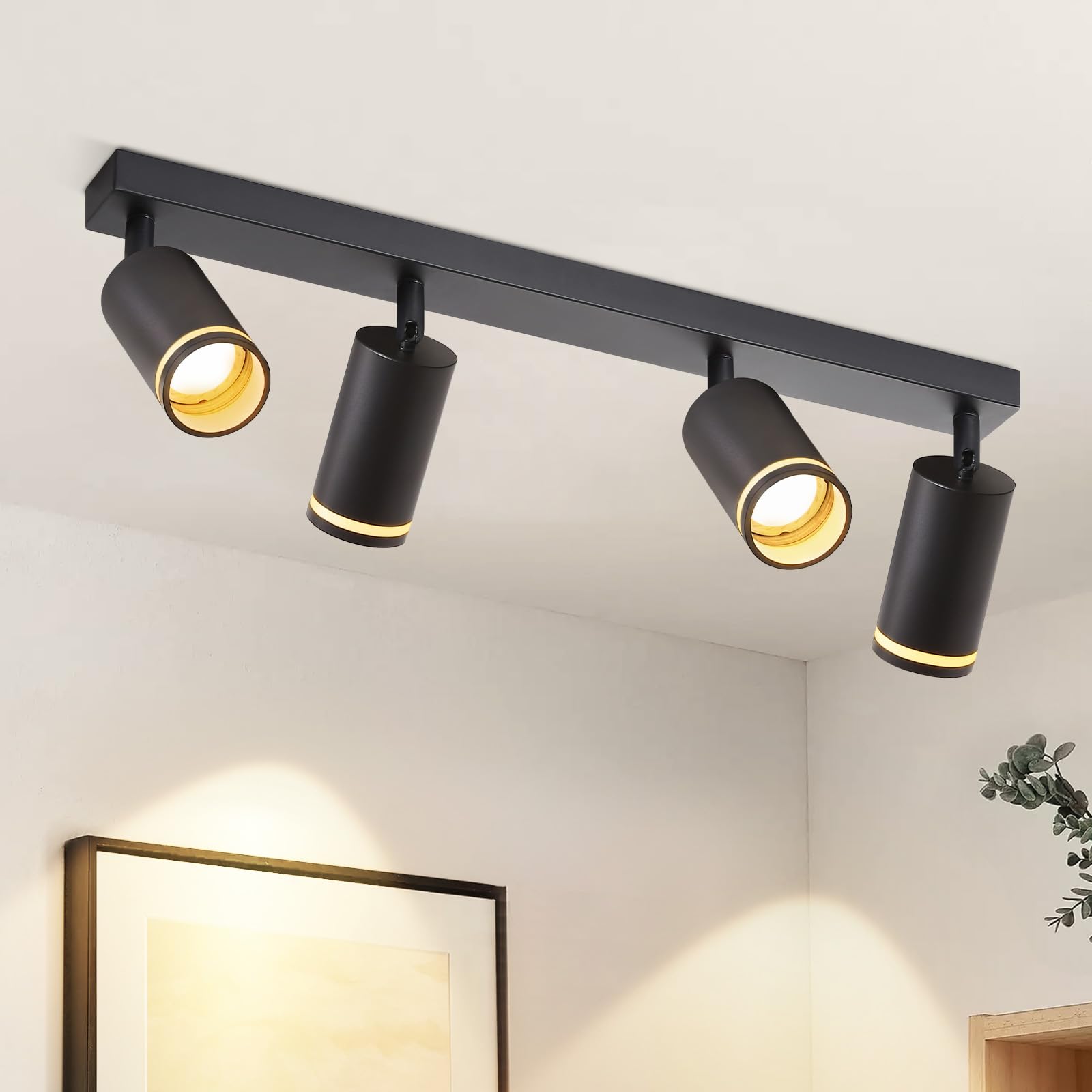 1,2,3,4,5,6头三号白/黑色圆盘GU10射灯