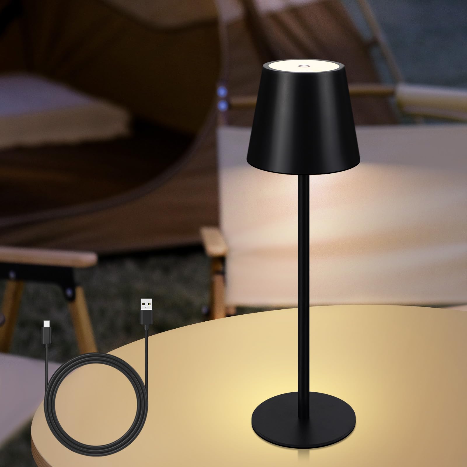 白/黑色双色小台灯