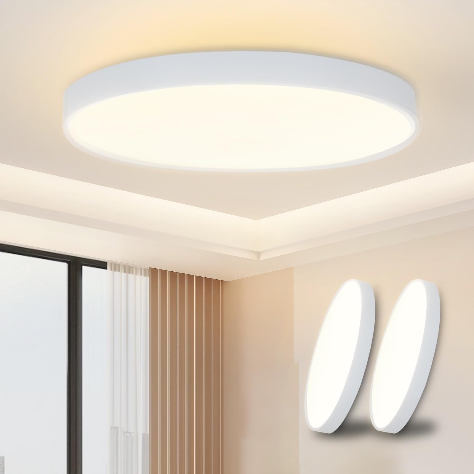 三防吸顶灯白/黑色3000K