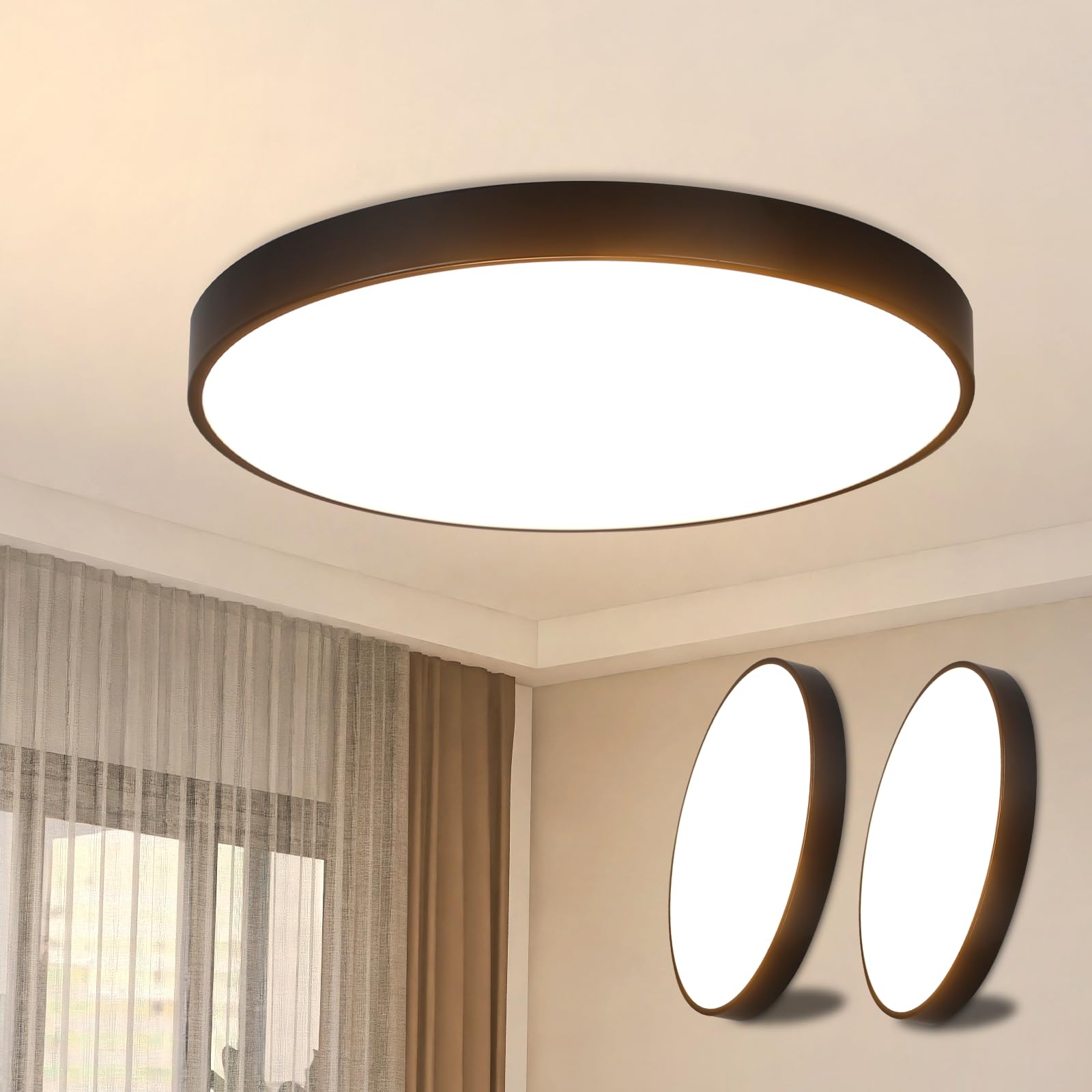 三防吸顶灯白/黑色3000K