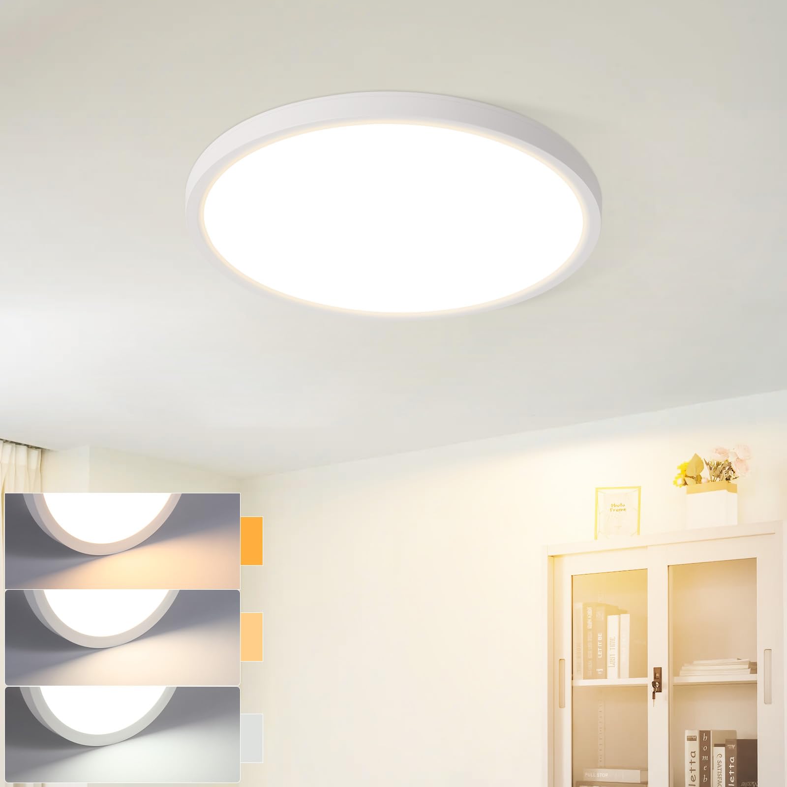 18CM白色圆形侧发光吸顶灯