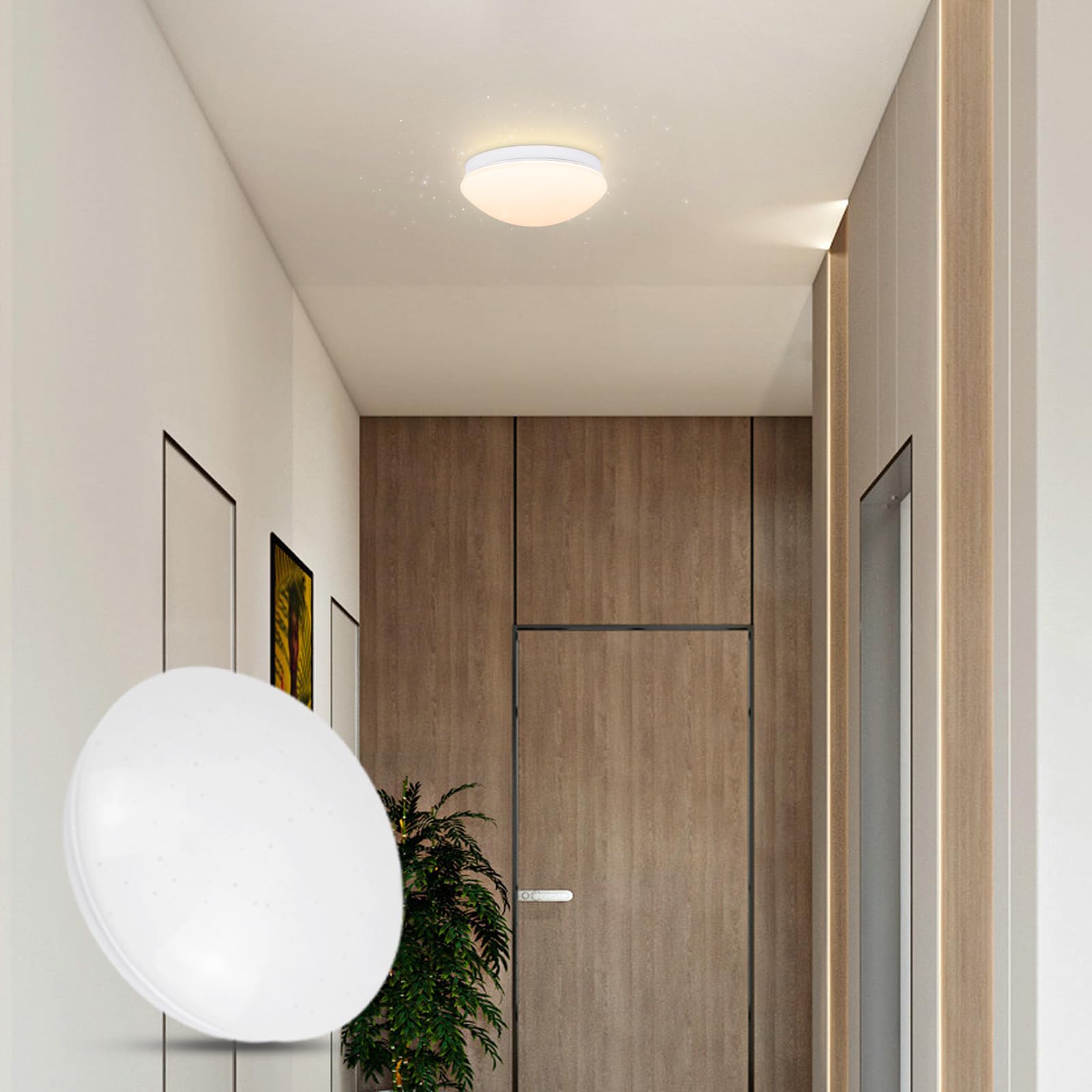 16.5CM白色面包灯3000K/4000K