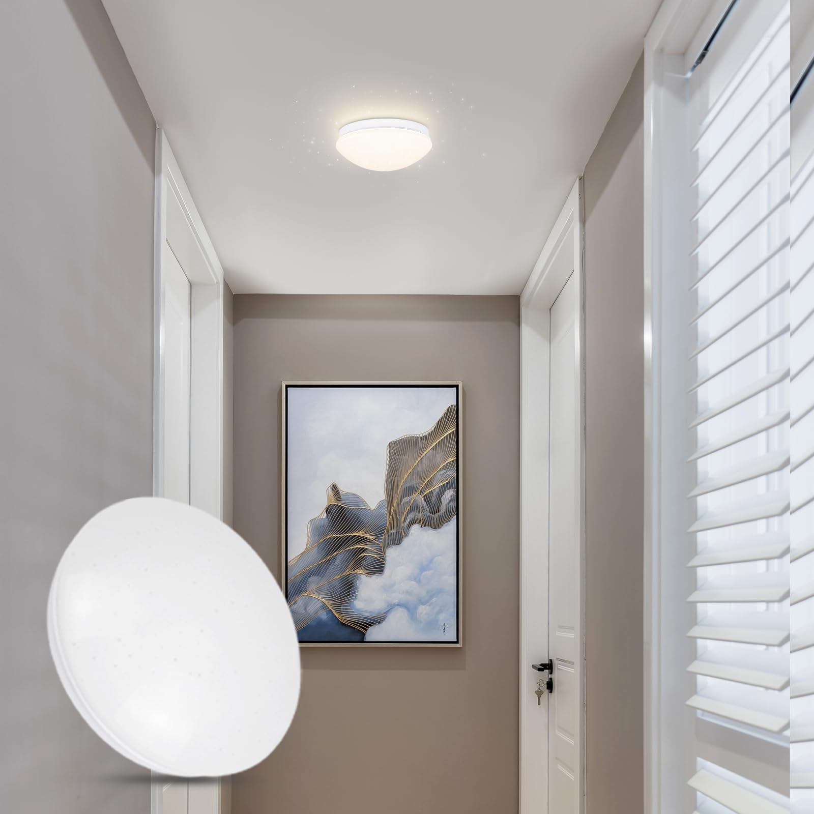 LED Ceiling Light Hall Kitchen Ceiling Lamp - 5W Small Hall Light Starry Sky Kids' Room Warm White 3000K/4000K Round Ceiling Lighting for Dining Room Bedroom