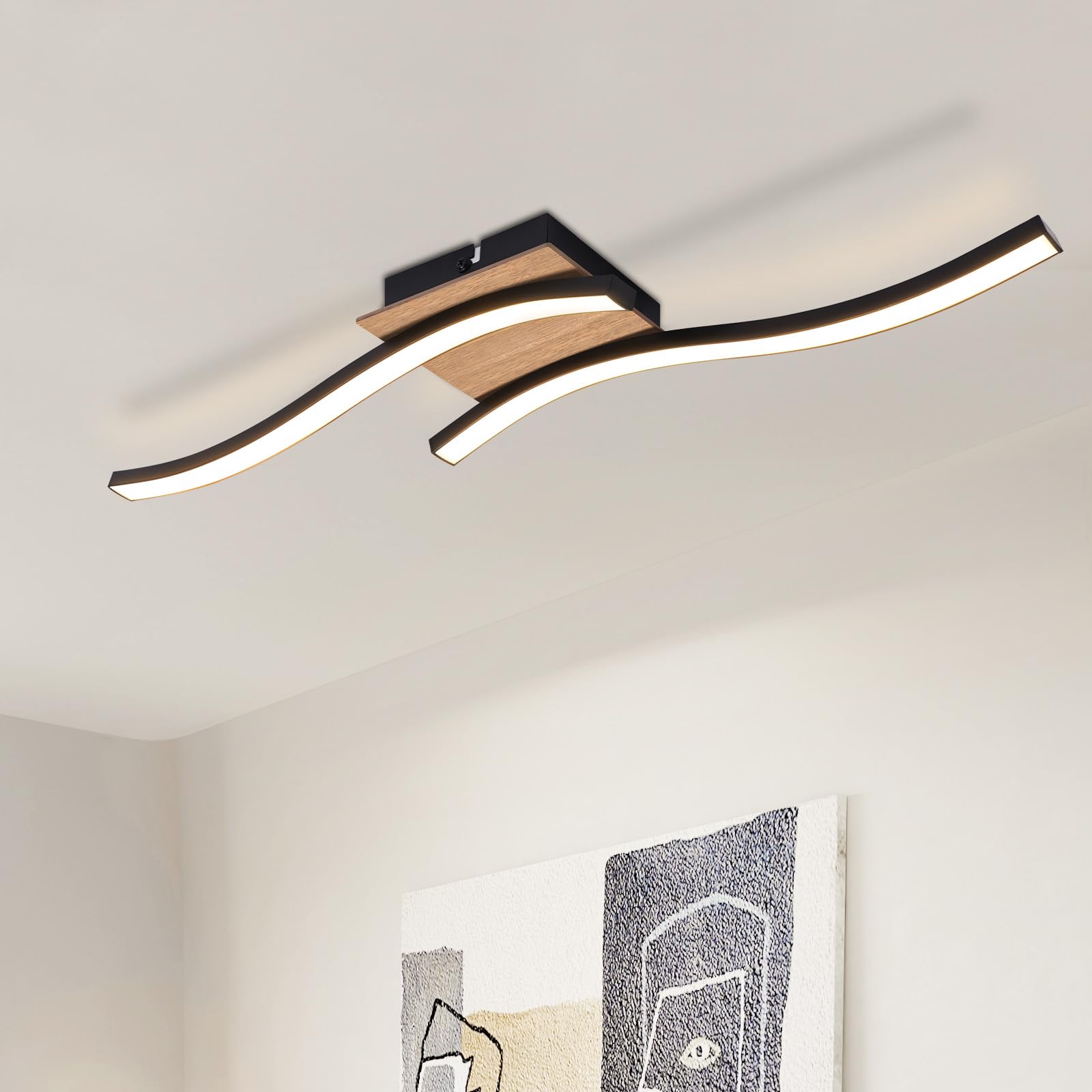 2头/4头S杆木纹吸顶灯