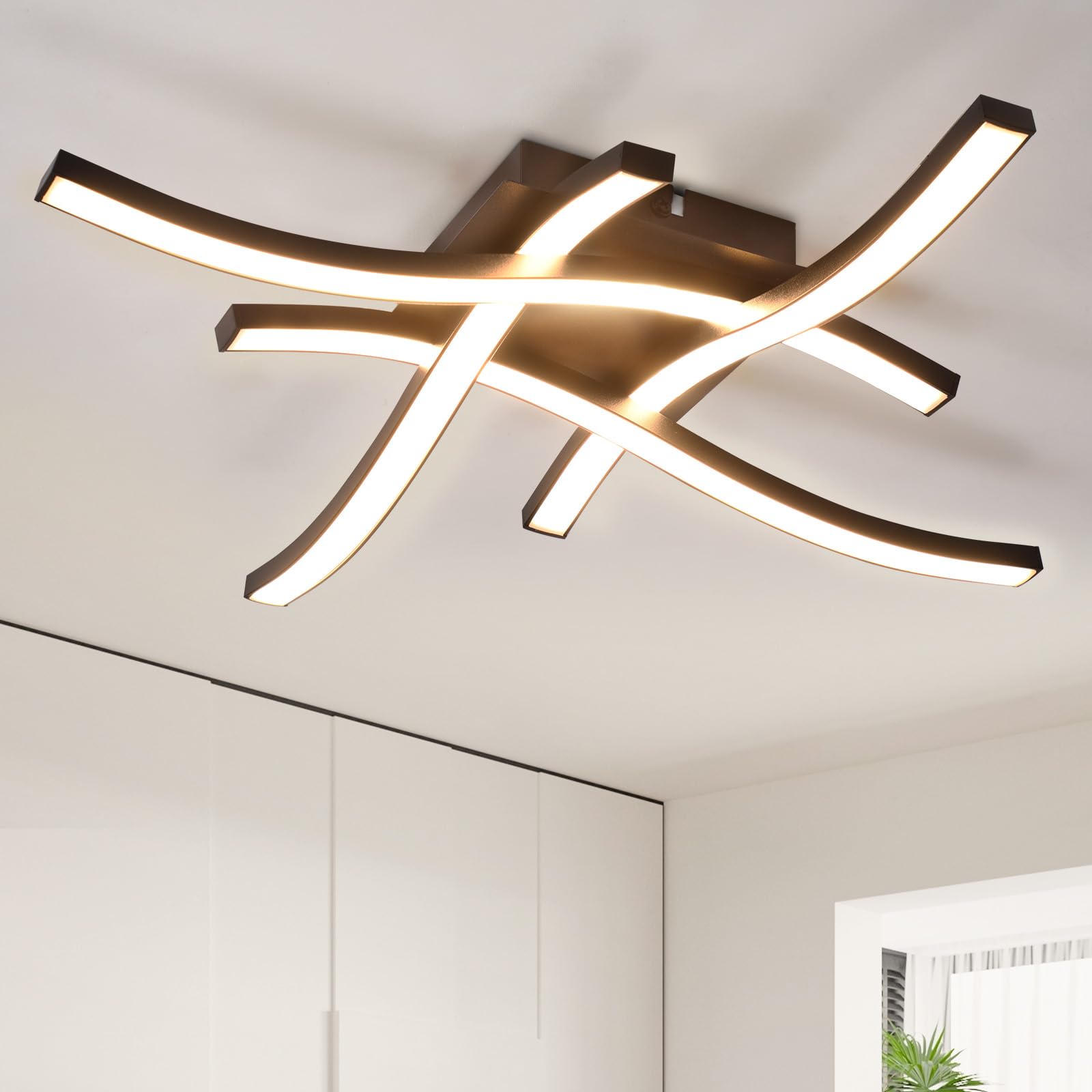 2头/4头S杆木纹吸顶灯