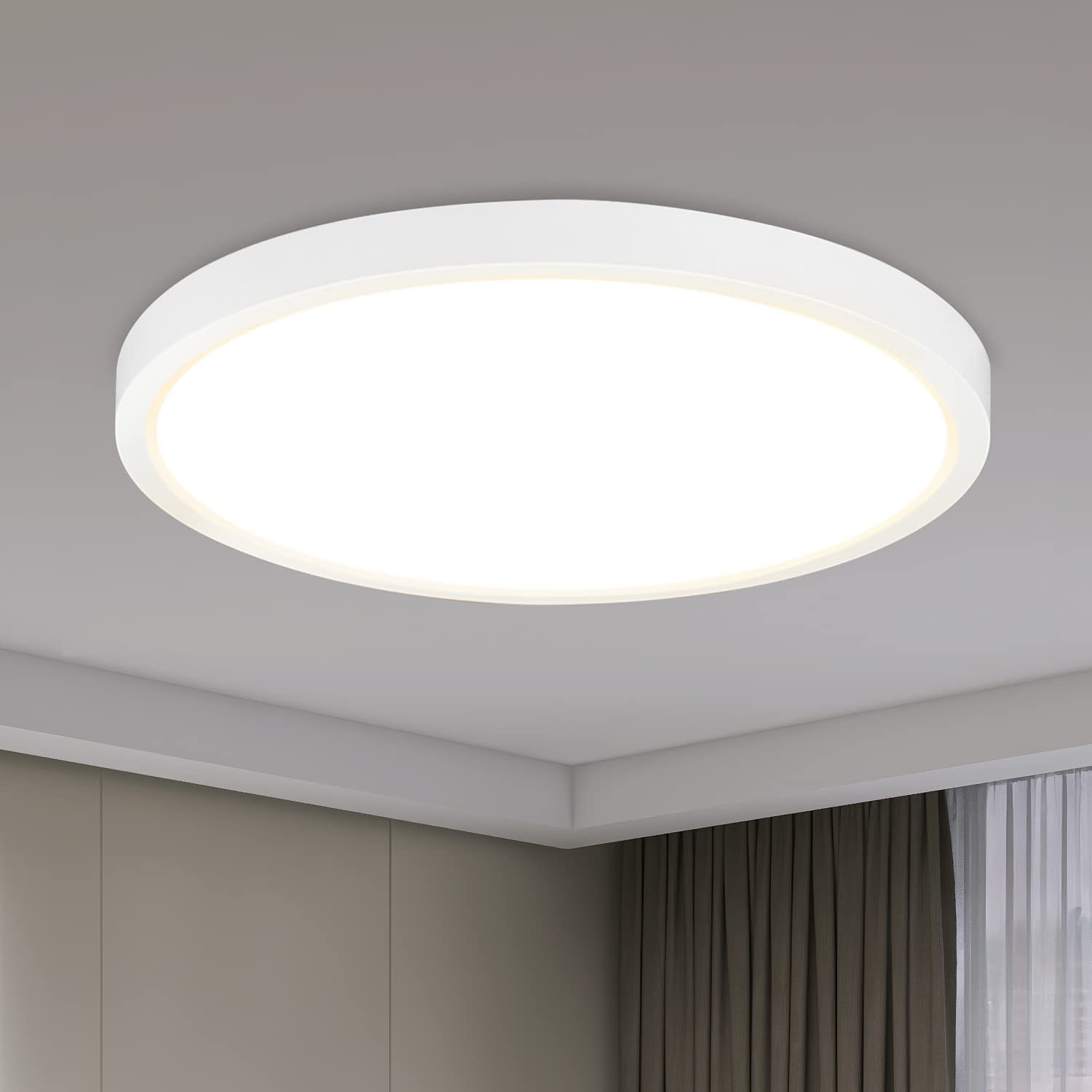 白/黑色面板灯22cm暖光/中性光