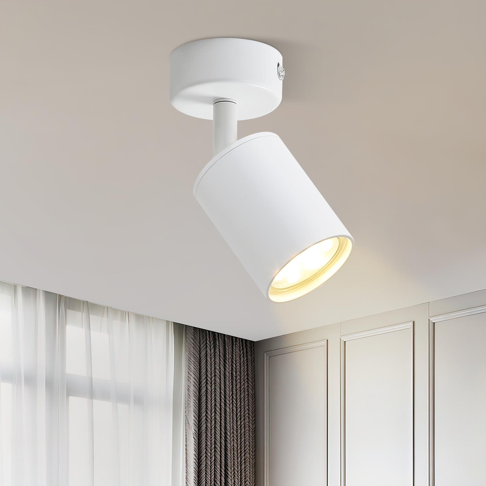 白/黑色射灯1头/3头/5头/6头