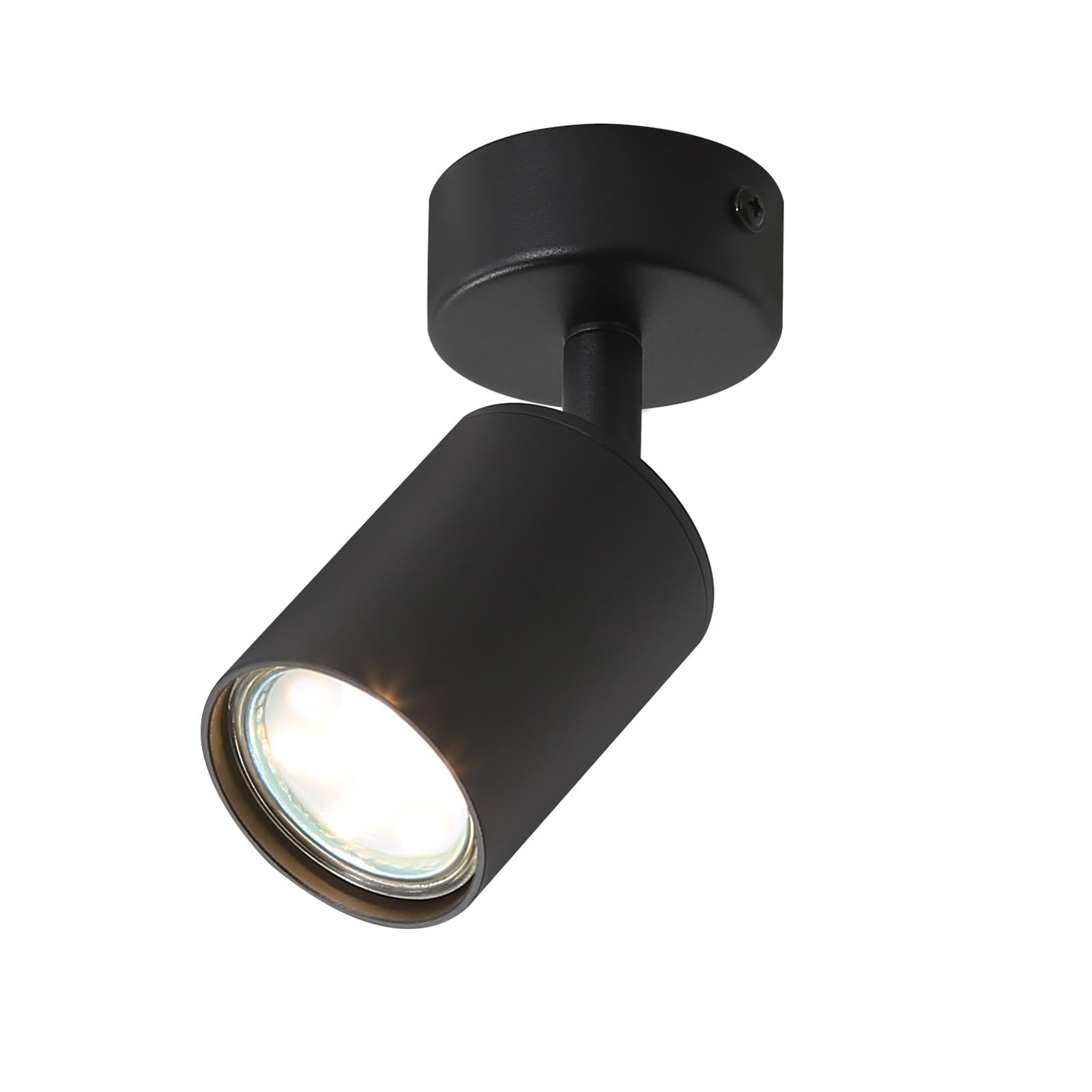 White/Black LED Ceiling Light : GU10 1/3/5/6-Headed Modern 330° Adjustable Industrial Ceiling Spots for Living Room Bedroom Kitchen (No Bulb)