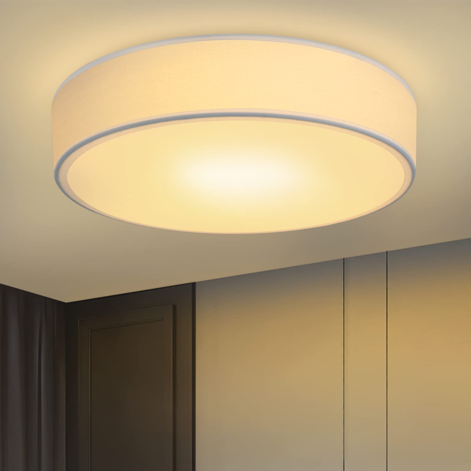 30cm灯头布罩灯白色