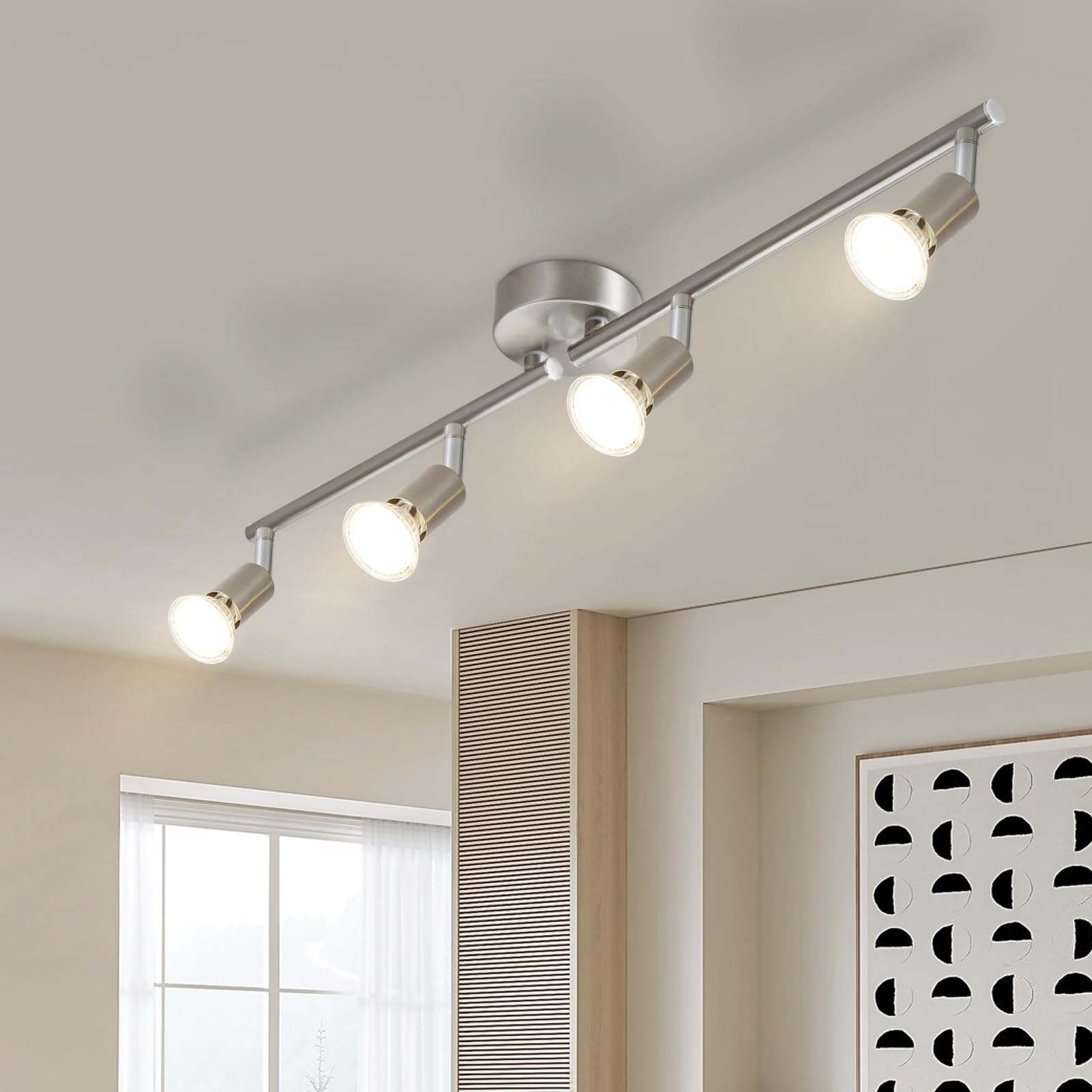 沙镍色四头射灯