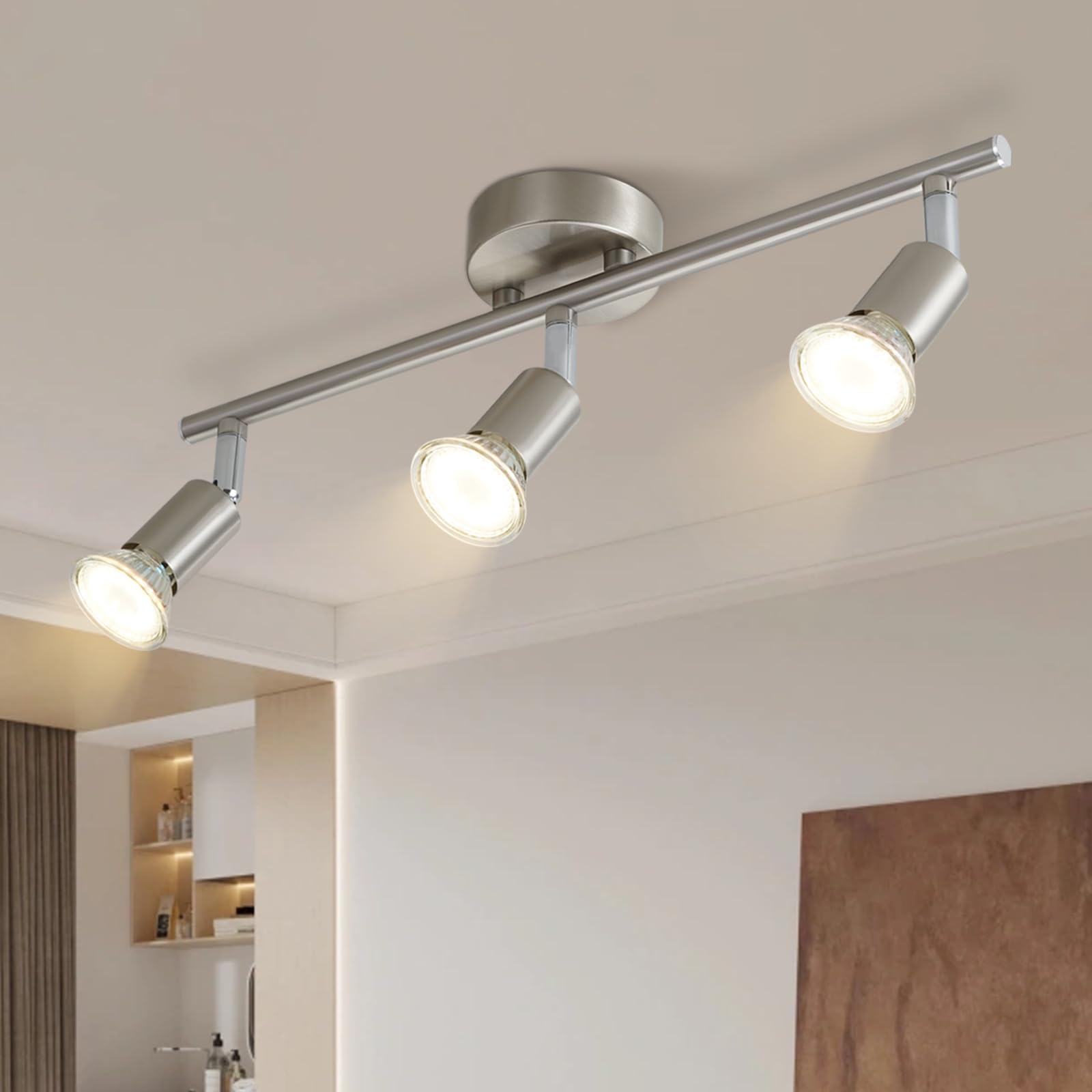 沙镍色三头射灯