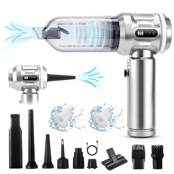 便携式无线吸尘器，高功率迷你吸尘器，多功能，适用于汽车、家庭、办公室、露营，以及清理电脑键盘和笔记本电脑的灰尘。