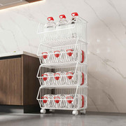 四层可堆叠带轮储物架 | 多功能推车式层架，适用于厨房、客厅及浴室的收纳整理与空间节约，实用型置物架