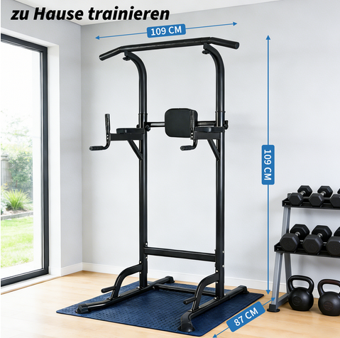 家用健身房力量训练器材：多功能训练架、双杠架、引体向上杆