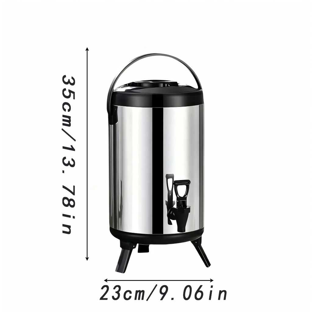 大容量保温桶，耐用不生锈，长效保温到天亮。手动阀门控制出水量。厨房必备