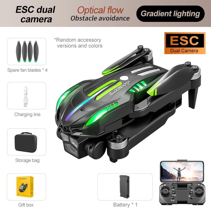 D10 Brushless Foldable Drone,  2.4G Pairing Headless Mode, One-Key Lift Obstacle Avoidance, Ideal Festival Gift & Beginner-Friendly RC Aircraft