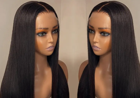 5x5 HD Lace Glueless Straight Wig, Wear & Go, Pre-Plucked Baby Hair & Pre-Bleached Knots, Natural Human Hair Styling, Easy Wear Human Hair