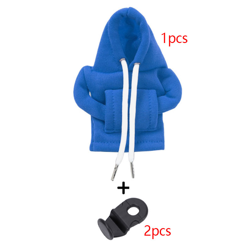 1Pc Mini Hoodie Car Gear Shift Cover + 2Pcs Car Seat Headrest Hooks, Summer Sweat-Absorbent Gear Shift Protector, Car Backseat Organizer Hooks