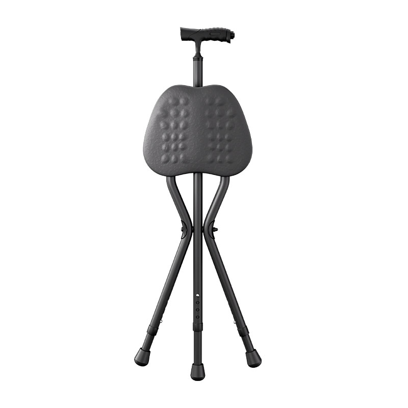 GUAIZ07-拐杖凳老年人防滑助行器折叠便携拐杖防滑承重手杖座